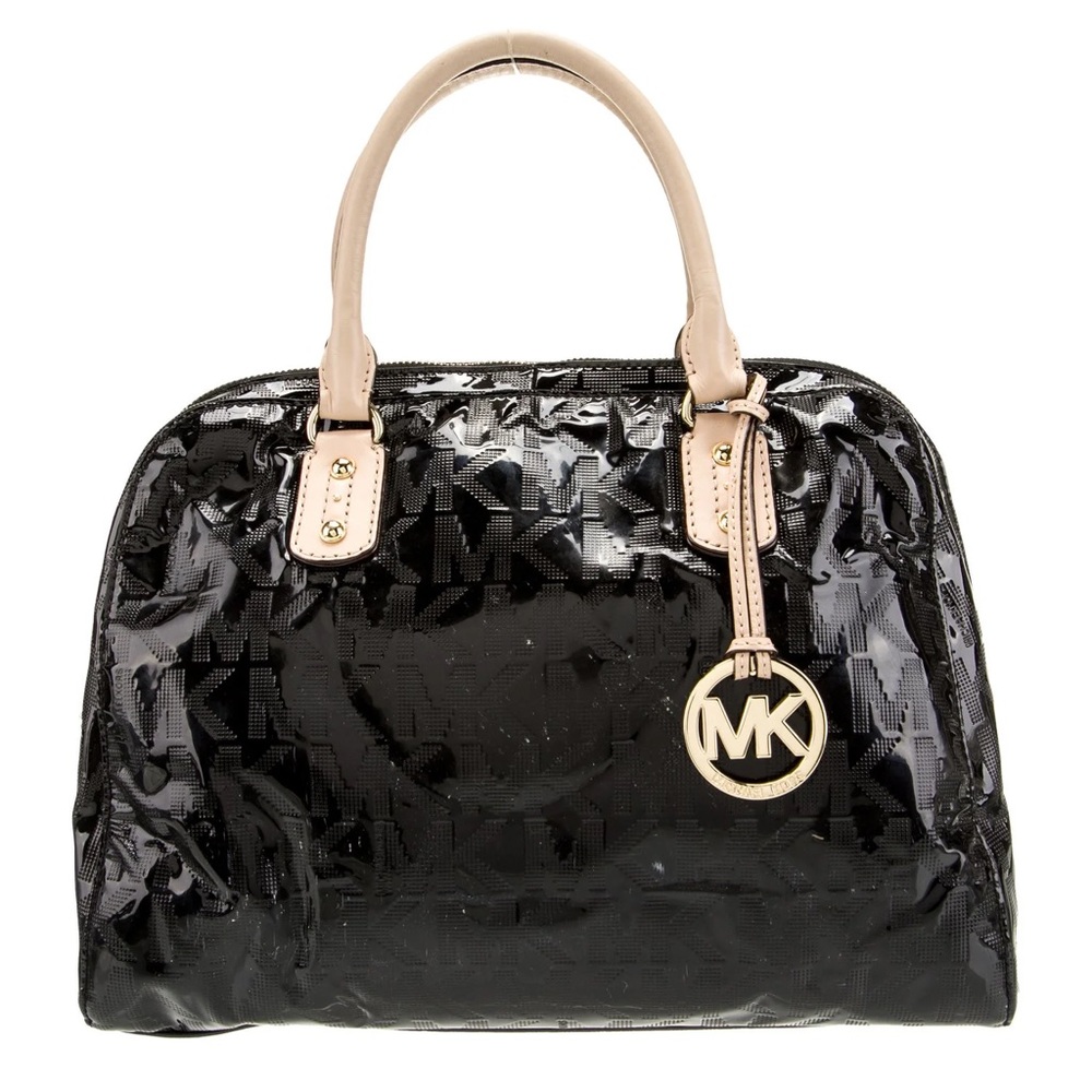 Michael Kors Black and Tan Satchel